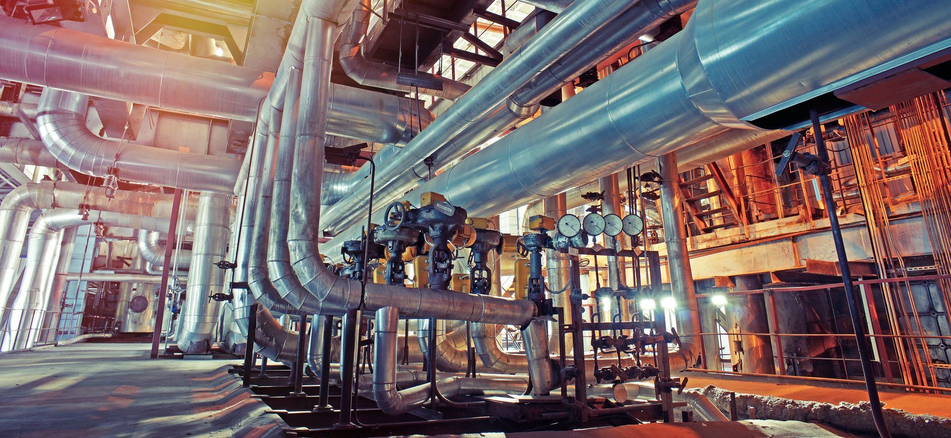 Réseau de tuyauteries industrielles